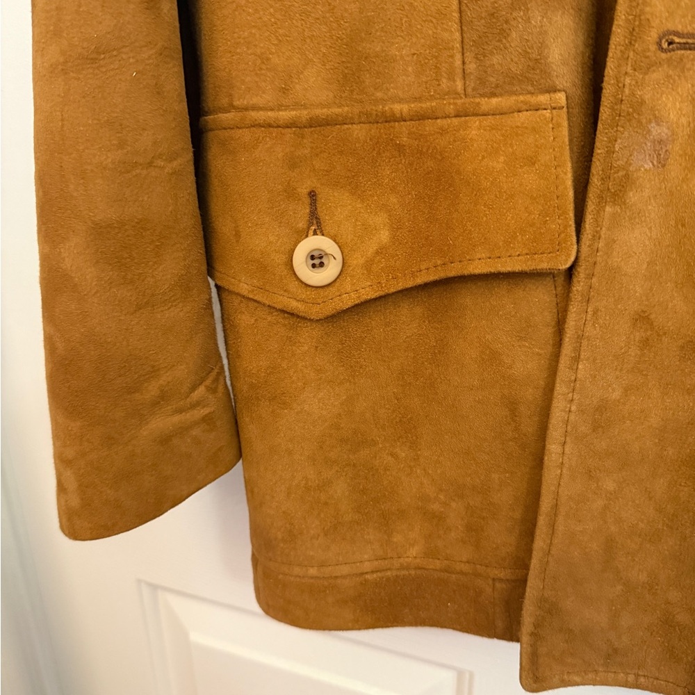 Scully Camel 100% Suede Leather Western Fully Lined Jacket Size 46 - Picture 4 of 8